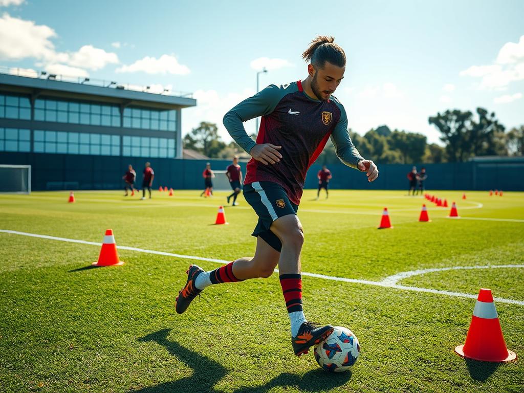 soccer player routine