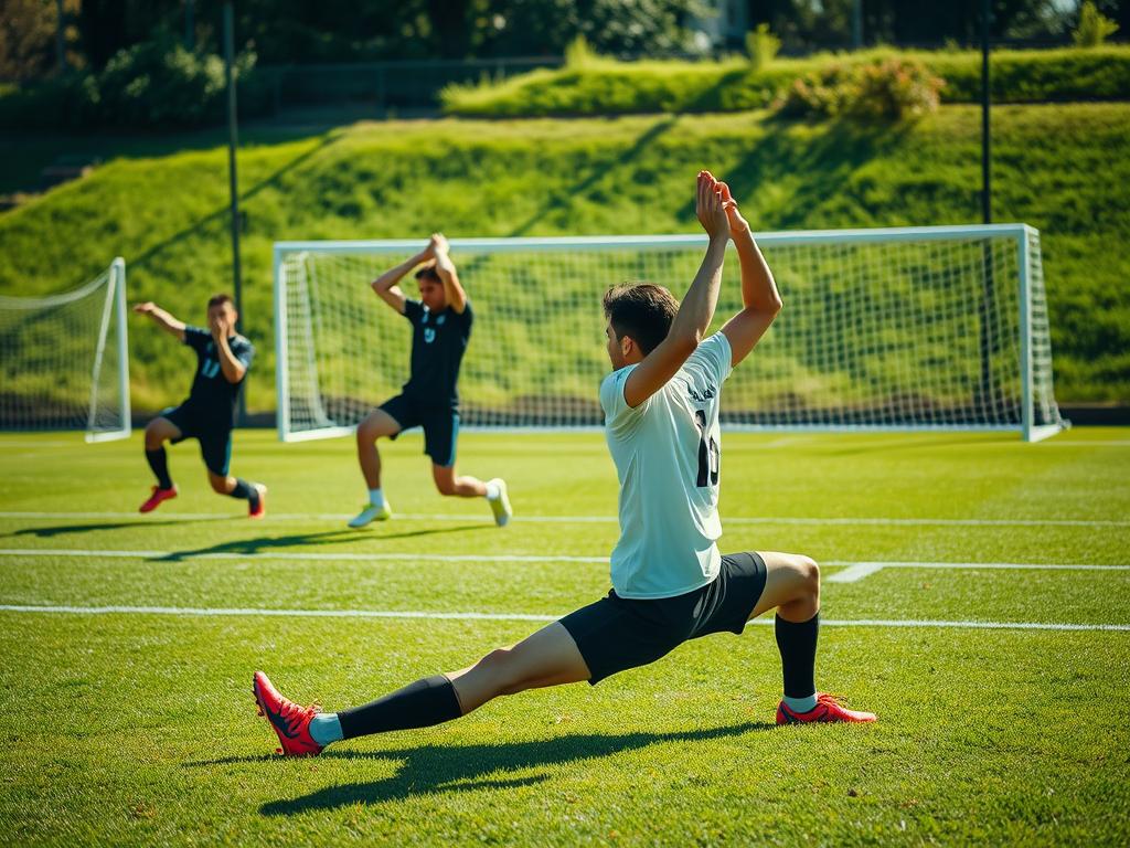 Dynamic stretching for soccer players