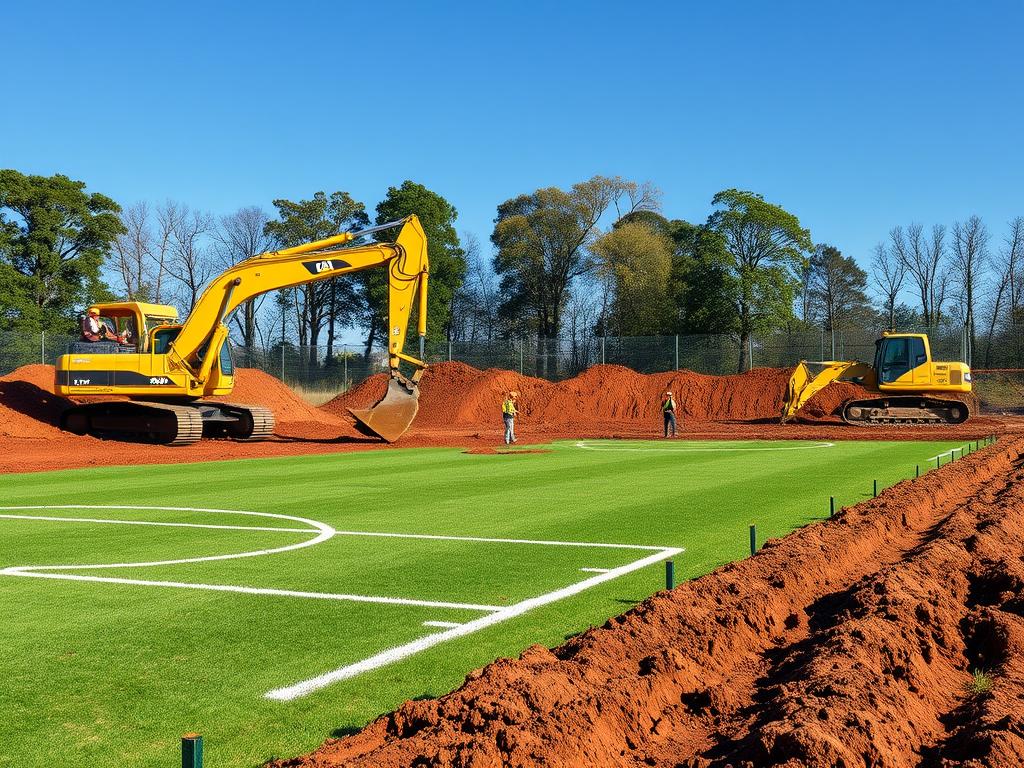 soccer field construction