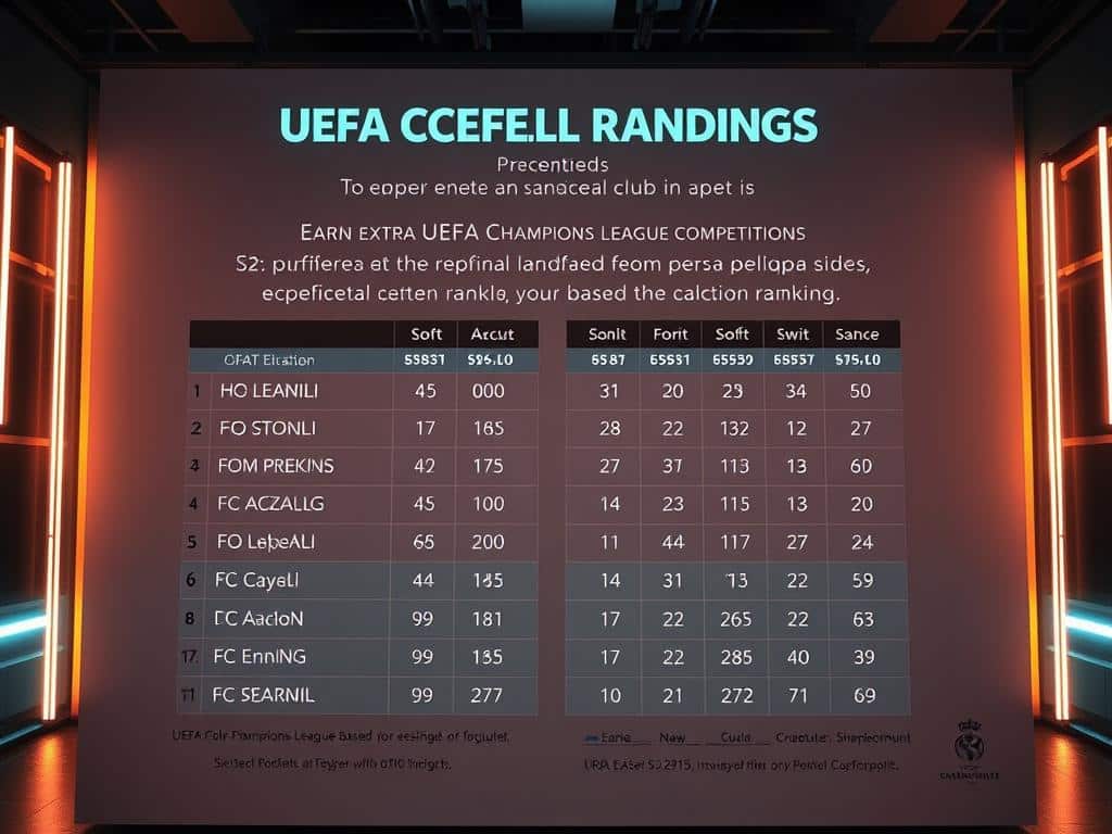 UEFA coefficient rankings