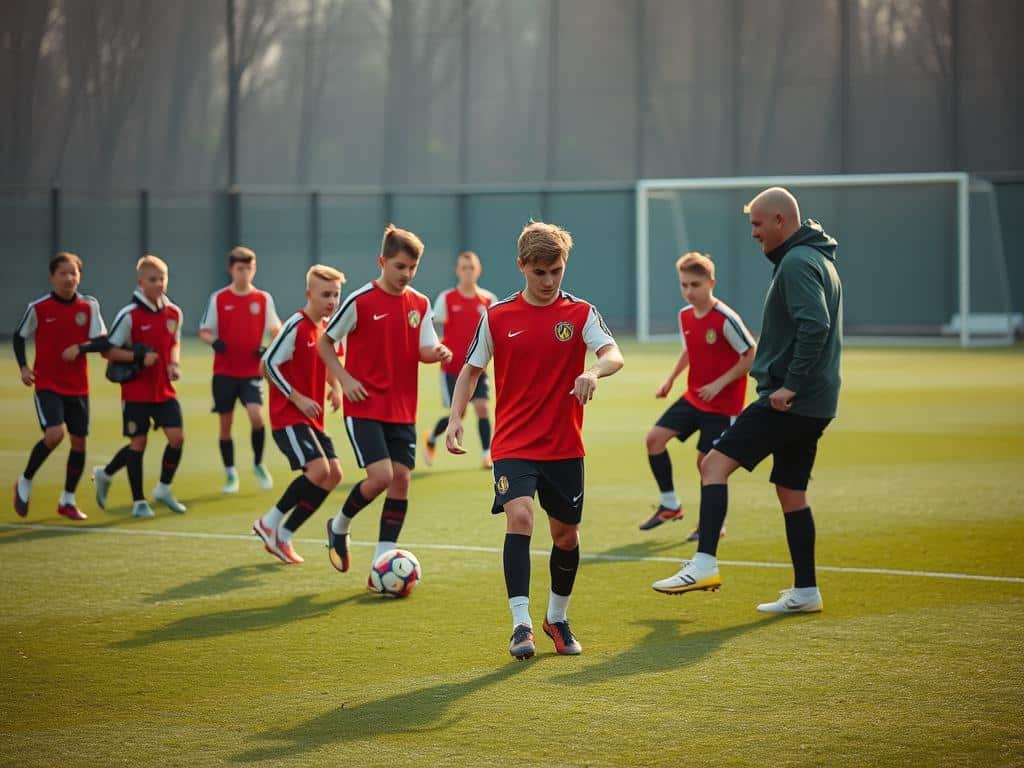 U17 team tactical training