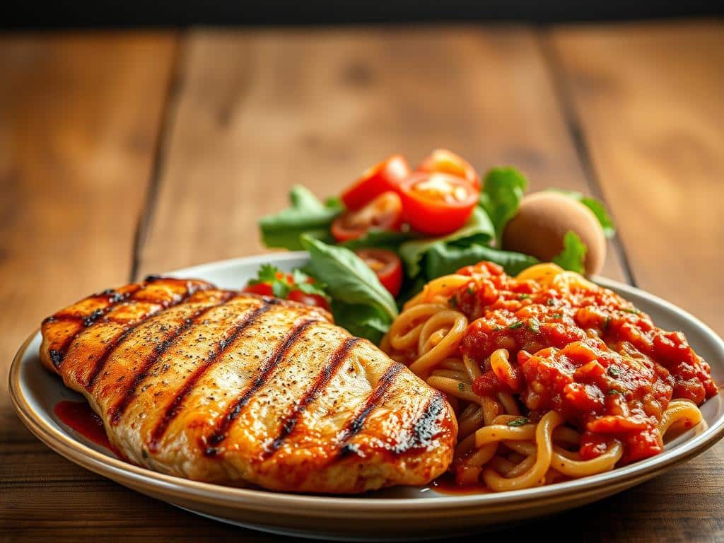 post-game meal protein carbs